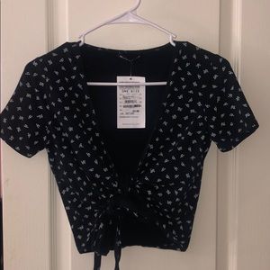 Brandy Melville Flower Crop Top